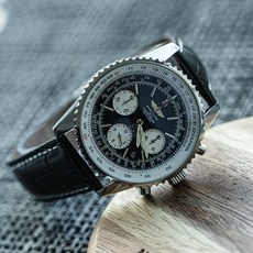 와치맨 브라이틀 네비타이머 1884 검판 가죽시계
