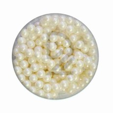 맬모 칼라진주 10MM 흰색 통 만들기재료, 1개