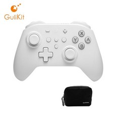 닌텐도 스위치 조이콘 GuliKit-킹콩 2 프로 컨트롤러 게임 패드 MacOS 윈도우즈 iOS 안드로이드 컨트롤 130647, 01 KingKong 2 Pro, 10 White With Bag