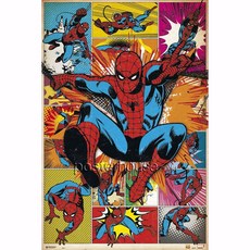 MAXI Poster 포스터 61x91 - 스파이더맨 / SPIDERMAN COMIC CLASIC, 프레임없음 전면코팅(반광택)