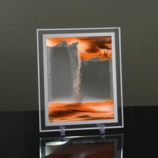 비비드닷 인테리어 액자모래시계 17 x 22 cm, 오렌지