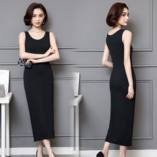 속치마 블랙색 조끼 롱스커트 아우터 이너 미들롱타입