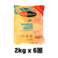 팜프리츠 시즌드 점보웨지/양념반달감자/냉동감자 1박스(2kgx6봉), 2kg, 6개