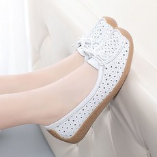 cisanny 여성 봄 가을 편하다 플랫 중년 여성 엄마 슈즈 로퍼 일상 빅사이즈 메쉬 통기성이 있는 슬립온 운동화 6컬러 35~40