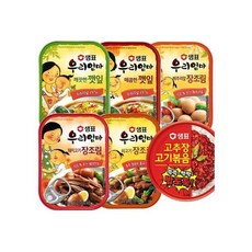 샘표 우리엄마 반찬 6종세트 통조림반찬 밑반찬 깻잎 장조림, 2개