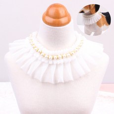 하니펫 반려동물 귀요미스카프 진주스카프, 화이트, 1개