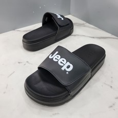 지프 JN2GHU501 (한정) 남녀 공용 컴포트 지프 로고 벨키 블랙 슬리퍼