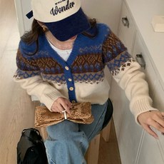 코코블랑 앤디 노르딕 가디건