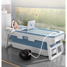 접이식 욕조 폴딩 간이 목욕통 성인 간단한 설치 항온 가정용 자취방 1인 반신욕 인스타 핫템, 1개, 1.52 핑크 보온덮개 없음