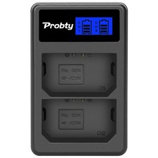 PROBTY 2600mAh NP-FZ100 NPFZ100 NP FZ100 배터리 LCD Sony NP-FZ100 BC-QZ1 Sony a9 a7R III a7 III ILC 용 듀, 1 SET 충전기