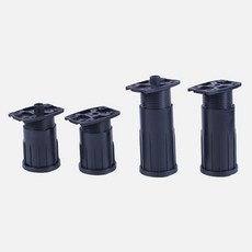 부엌 싱크대 하부장 높이조절 다리 검정 조절발 4P 원목판 받침용 나무판 원룸 수납장, 130꼭지