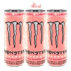 몬스터에너지 드링크 울트라 피치킨 12캔, 12개, 355ml