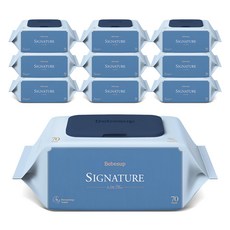 베베숲 시그니처 위드 블루 아기물티슈 캡형, 75g, 70매, 10개 70매, 10개