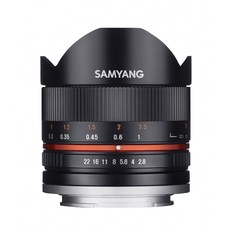 SAMYANG 단초점 어안 렌즈 8mm F2.8 II 블랙 소니 αE용 APS-C용, 1개