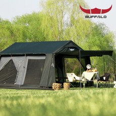 대형 캠핑 리빙쉘 감성 텐트 원터치 클래식 UV 5~6인용 자립형 아이보리 카키, 리빙쉘대형텐트
