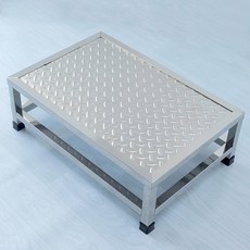 건설 현장용 둔턱 계단 안전사다리 10cm 고리 발판 키높이 스테인레스 산업용 작업, [논슬립] 가로 50x세로 30x높이 20cm, 1개
