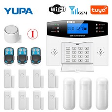 알람 스마트 센서 Tuya-와이파이 GSM 경보 시스템 433MHz 무선 홈 도난 보안 문 창 집 작동 Tuya 생활, 09 I_04 영국 플러그_01 english, 1개