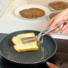 요술지팡이 고급 스텐 집게형 뒤집개 - 만능 뒤집게 생선 고기 부침개 전 뒤집기용, 1개