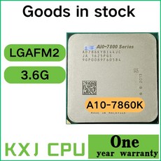 중고 쿼드 코어 CPU 프로세서 AMD A10-Series A10 7860 K 3.6 GHz AD786KYBI44JC 소켓 FM2 +, 한개옵션0