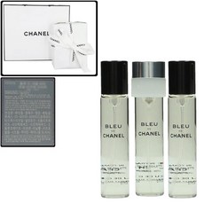 [선물포장+쇼핑백] 블루 드 샤넬 EDT 트위스트 앤 스프레이 (리필 20ml x 3), 3개 - bleudechanel