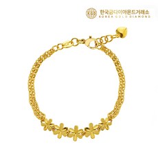 24k 여자 순금 팔찌 샤인플라워모줄 11.25g 18k장식 금팔찌 디자인