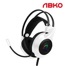앱코 가상 7.1 RGB 게이밍 헤드셋, WHITE, N460