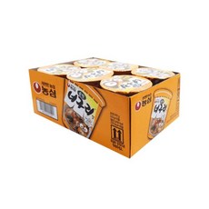 농심 간편 사발면 순한너구리컵 간편식 탕비실 등산 63g, 1박스