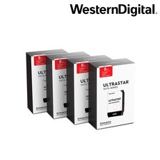 웨스턴디지털 울트라스타 NAS 패키지 HDD, 32TB, DC HC320 HUS728T8TALE6L4 4PACK - 울트라스타8tb