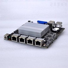 베이 트레일 j1900 프로세서 및 4 기가비트 LAN 포트가있는 미니 메인 보드, 상세내용참조