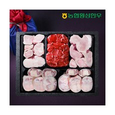 [농협횡성한우] 효도곰거리세트 1호/냉동 사골2팩+우족2팩(팩당700g)+1등급장조림1팩(팩당500g), 1개