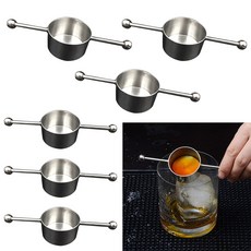 ZCD 핸들 정신 측정 컵과 6pc 위스키 지거 바 칵테일 측정 컵