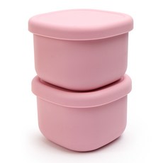 투데코 올인원 실리콘 보관 용기, 2개, 핑크