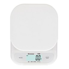 Riwonas 충전식 주방저울 계량전자저울 디지털 고정밀도 저울, MC-B31, 화이트, 1kg