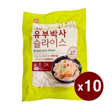 한성 유부박사 슬라이스 1kg x 10개 / 냉동 유부