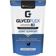 VetriScience GlycoFlex 1 닭 간 맛 소프트 츄어 강아지용 관절 보충제 120개