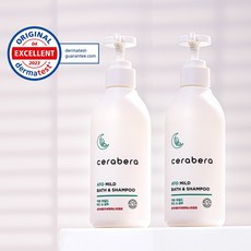 순한바디워시 세라베라 아토 바스앤샴푸 (아기샴푸 미세먼지제거), 2개, 300ml