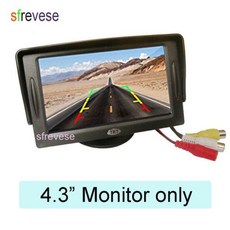 차량용 블랙박스 분리형 블박 후방 카메라 LCD 모니터 주차 백업 키트 4.3 인치 방수 18 LED IR 나이트 비전 10M 케이블 12V-24V, 01 Monitor only