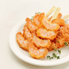 (새우 40마리) 통새우 4마리가 그대로 브래디드 통살새우꼬치, 10개, 50g