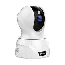ieGeek 네트워크 카메라 300만 화소 자동 추적 얼굴 인식 1536P 애완 동물 관리 감시 WiFi 스마트폰 원격 제어 양방향 오디오 동작 감지 야간 투시, 상세페이지 참조, 1개