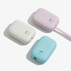 [1+1 / 2개 세트] 알로코리아 덴픽션 바람건조 고온히팅 UV-C 무선 휴대용 칫솔살균기 ATS1G 칫솔걸이, 크림+크림