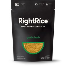 RightRice 채소로 만든 저탄수화물 쌀 갈릭허브 2팩 - 다이어트 키토 볶음 밥, 2개, 50g
