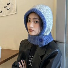 씨티 유니크 니트 후드 넥워머 바라클라바
