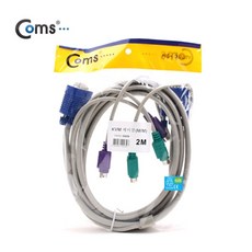 Coms) KVM(MM타입) 케이블-2M DVI-D 24핀DVI DVI KVM 마우스 키보드 KVM스위치 KVM케이블 DVI 케이블 통합케이블 네트워크케이블 PC