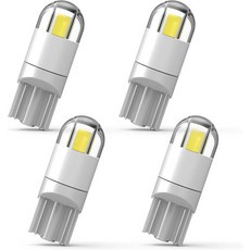 194 LED 자동차 전구 1.5W 흰색 360도 조명 100Lm/전구 12V DC 3030 칩셋 T10 웨지 타입 직접 교체, 4pcs 194, 1개