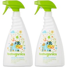 Babyganics 베이비가닉스 얼룩 & 냄새 제거제 907g 2팩, 1개, 2177g