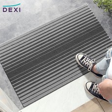 DEXI 1개 바닥 출입구 발판 매트 웰컴 현관 미끄럼방지 발매트 그레이 도어매트 43.5*75cm, Light Grey