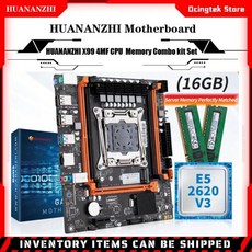 HUANANZHI ECC 메모리 콤보 키트 세트 X99 4MF LGA 20113 XEON 마더보드 인텔 E5 2620 v3 M2 NVME 28G DDR4
