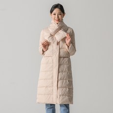 여성구스다운 스카프 롱패딩