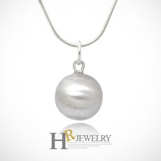 남자실버볼목걸이