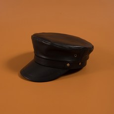 군모 여성모자 가을겨울 셀럽 동일한타입 가죽 평평한상단